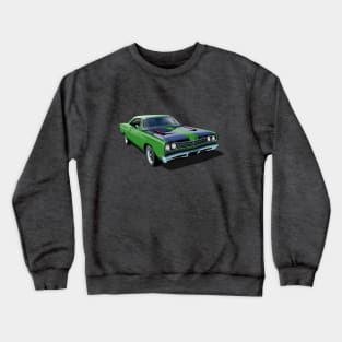 1969 Plymouth Roadrunner in green Crewneck Sweatshirt